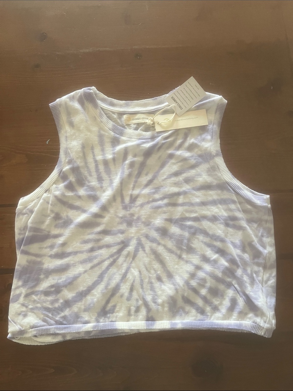 Ocean Drive Lavender Tie-Dye Cropped Tank